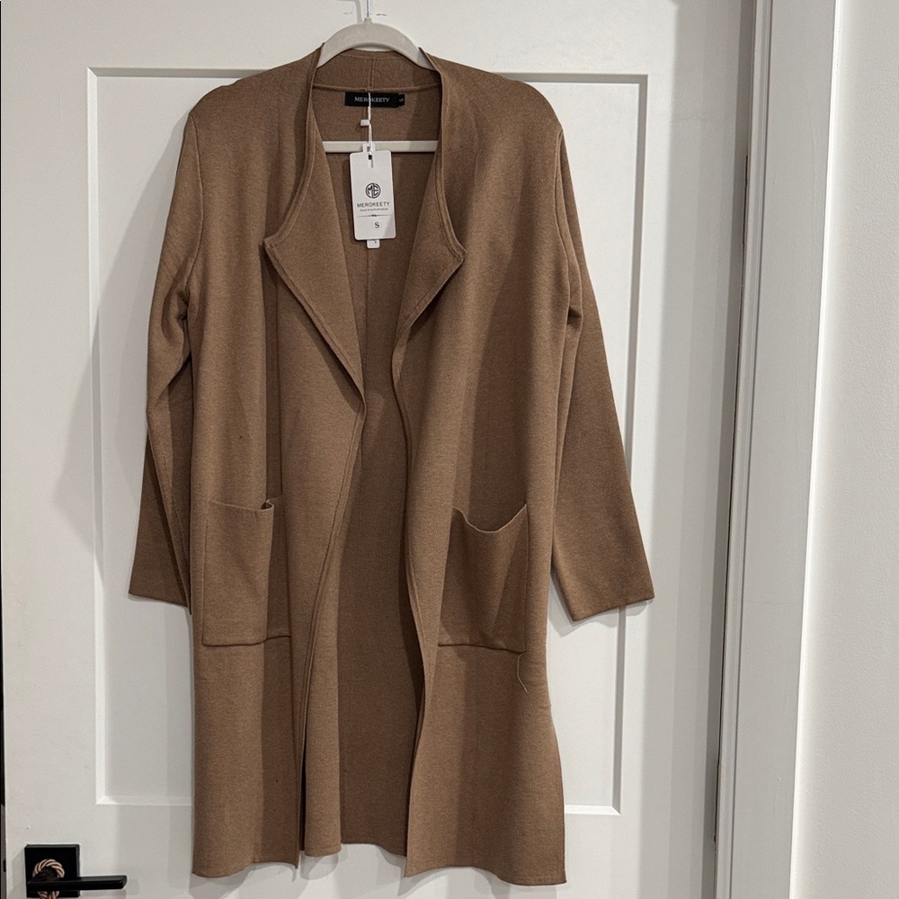 Women's Tan Cardigan Sweater